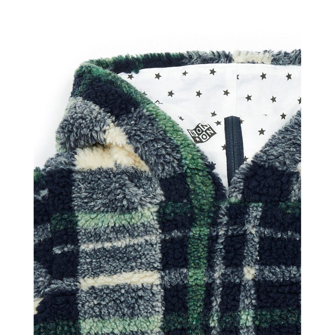 Bonton Baby Teddy Plaid Coat