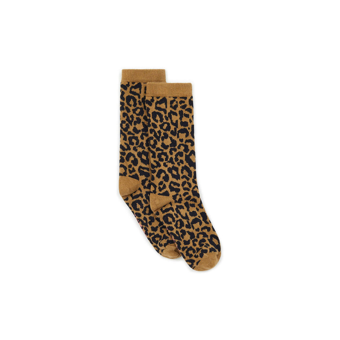 Bonton Teddy Leopard Jacquard Socks