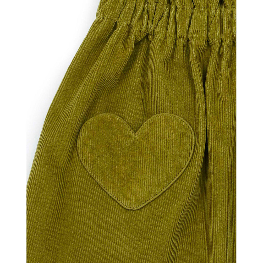 Bonton Khaki Heart Pocket Skirt