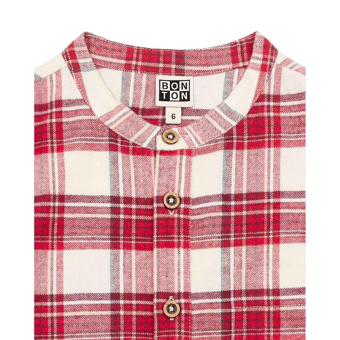 Bonton Red Plaid Tunic
