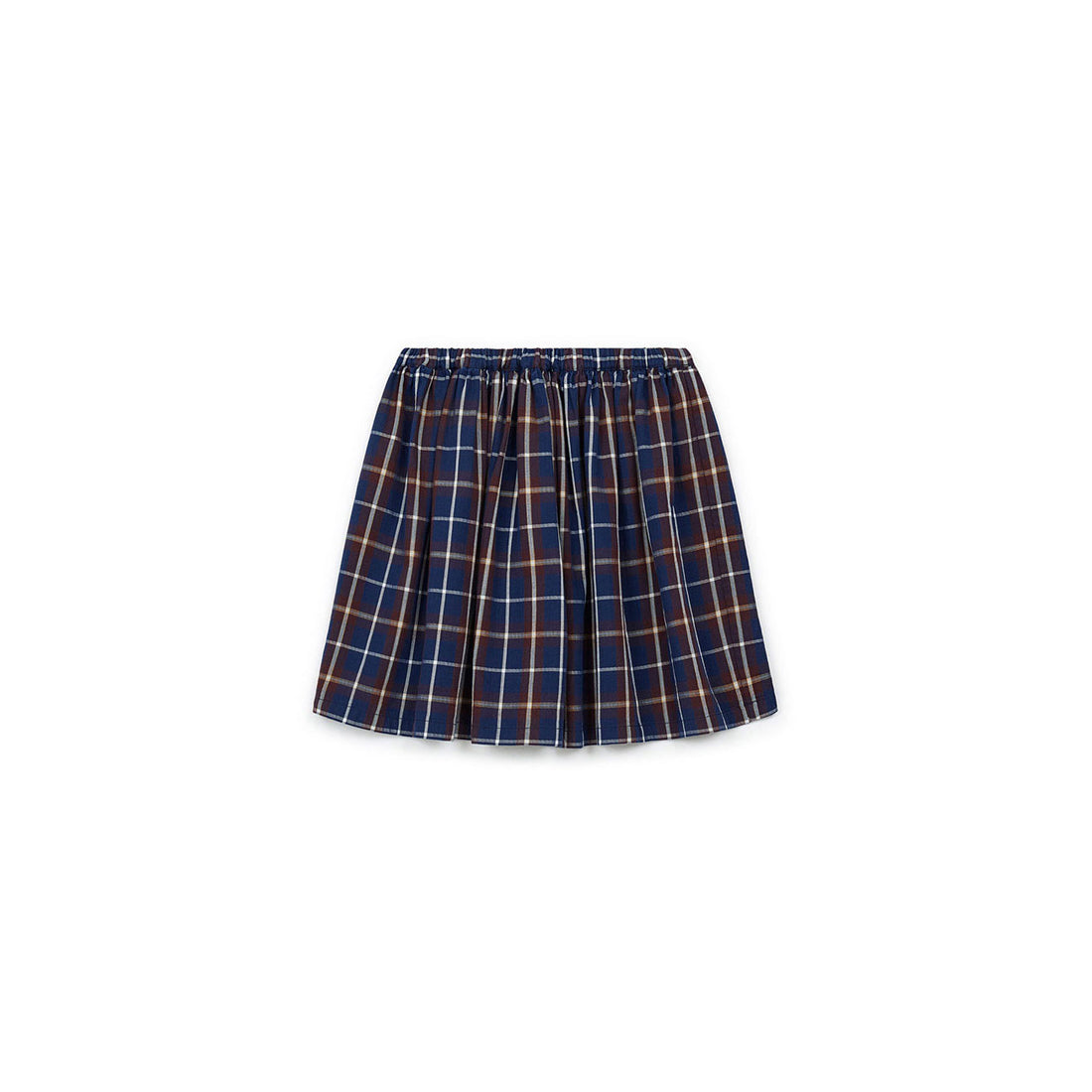Bonton Denim Plaid Skirt