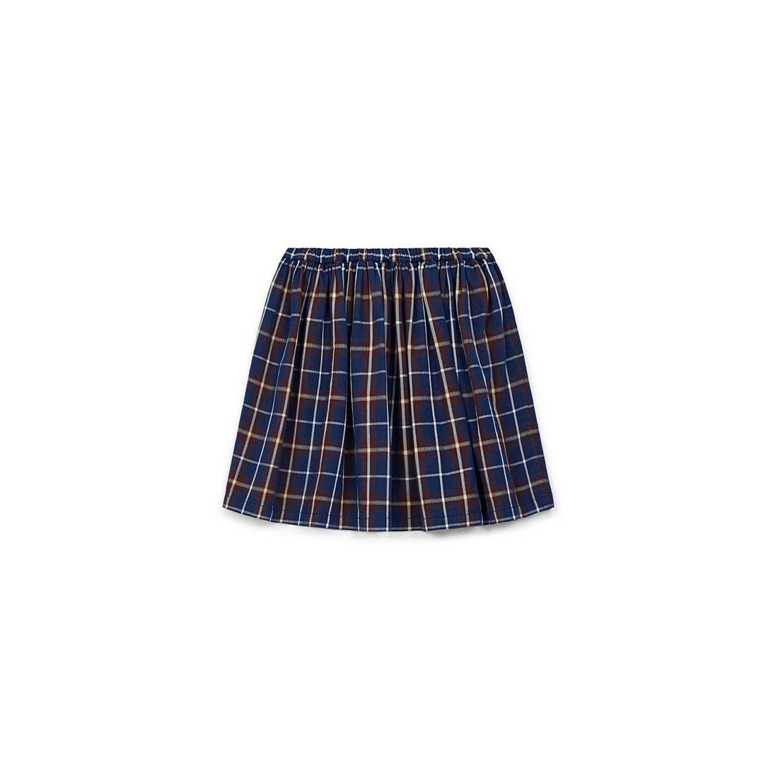 Bonton Denim Plaid Skirt