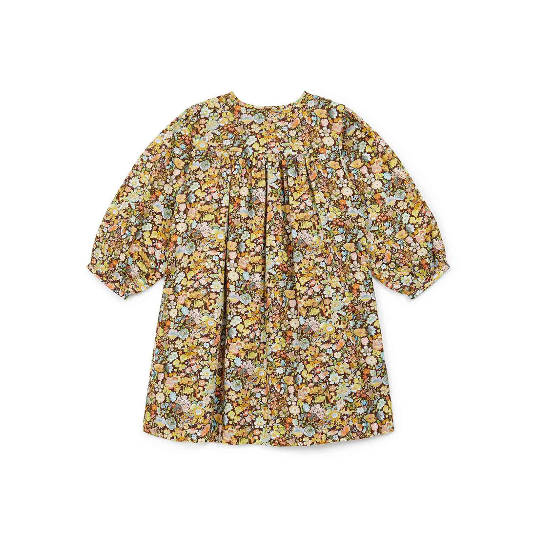 Bonton Liberty Brown Franco Smocked Dress