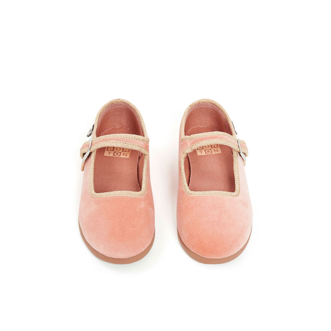 Bonton Neroli Velvet Trimmed Mary Janes