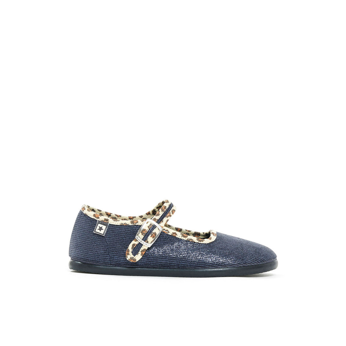 Bonton Marine Floral Trimmed Mary Janes