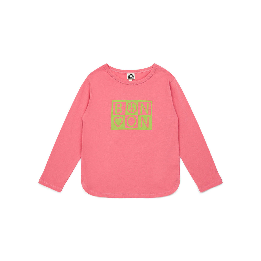 Bonton Bubble Pink Logo Print Tee
