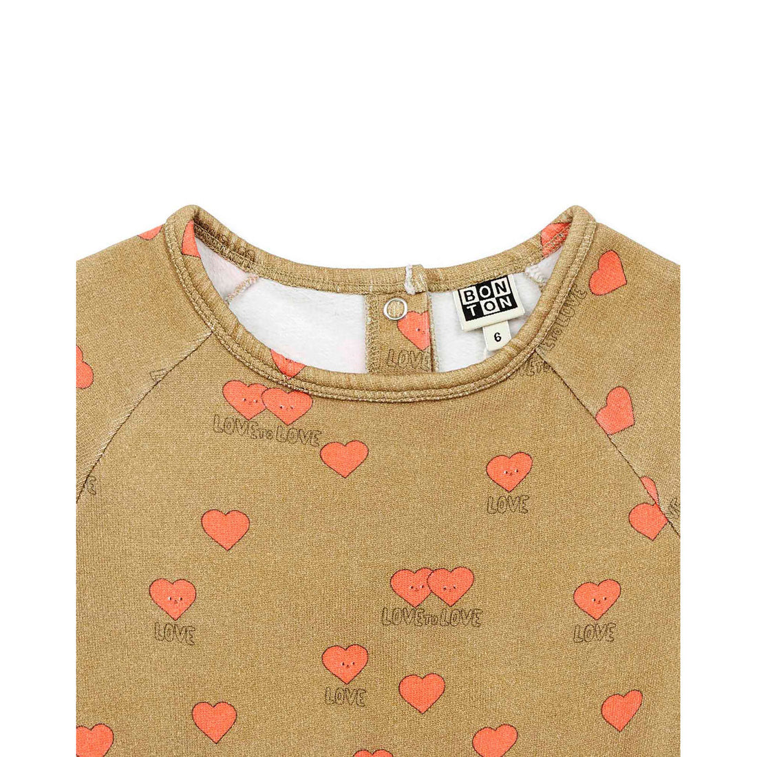 Bonton Love Print Sweat Dress