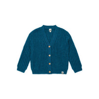 Bonton Daddy Duck Ribbed V-neck Cardigan