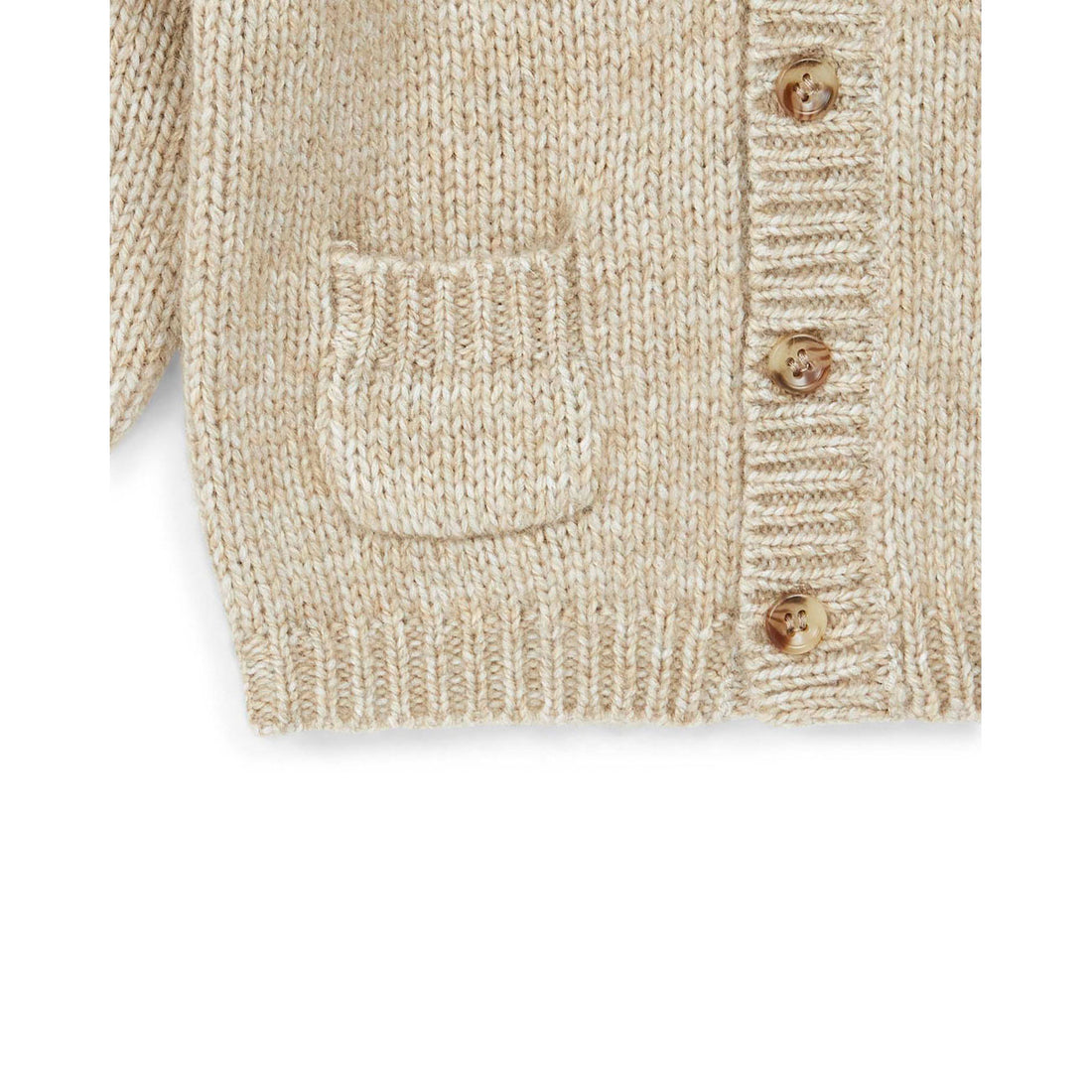 Bonton Beige Chine Baby Cardigan