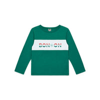 Bonton Stem Green Snowflake Logo Tee