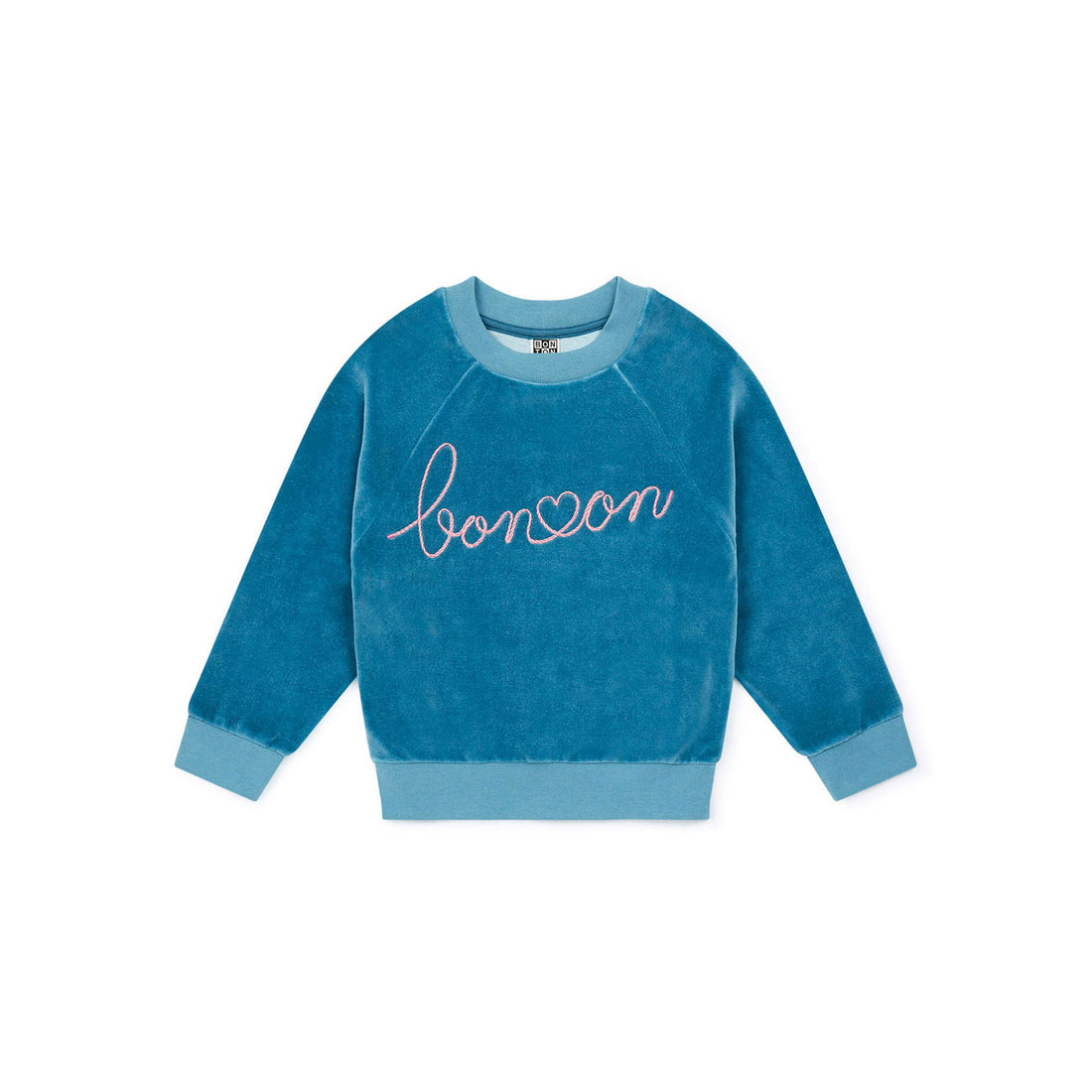 Bonton Blue Sorbonne Velvet Sweatshirt