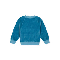 Bonton Blue Sorbonne Velvet Sweatshirt