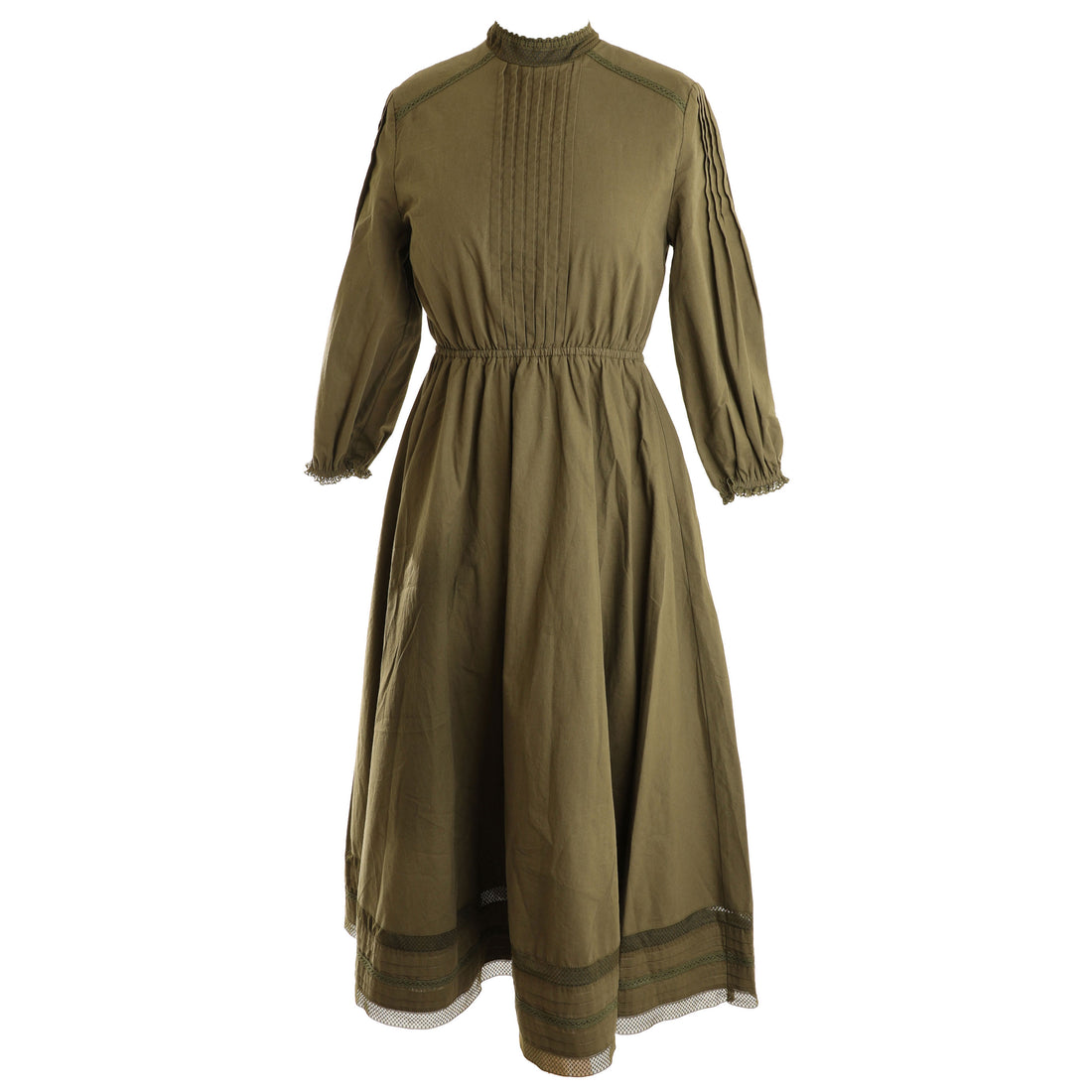 HEV Olive Lace Trim Dress