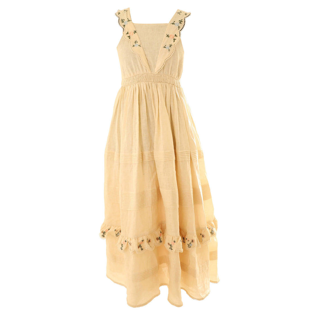 HEV Cream Embroidered Frill Jumper