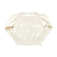 Pink Chicken Baby Heart Pocket Sweater - Cream