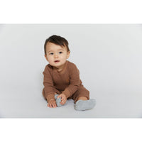 Hey Kid Tan Waffle Knit Onesie
