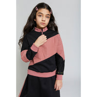 Hey Kid Pink and Black Horizontal Striped Top