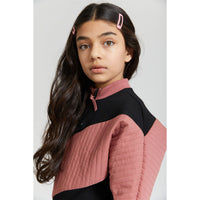 Hey Kid Pink and Black Horizontal Striped Top
