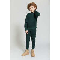 Hey Kid Green Waffle Knit Paneled Pants