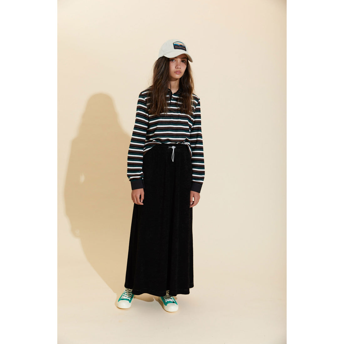 Hey Kid Black Terry Skirt
