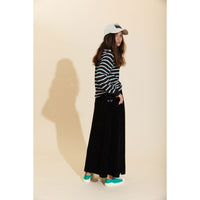 Hey Kid Black Terry Skirt