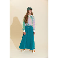 Hey Kid Teal Terry Skirt