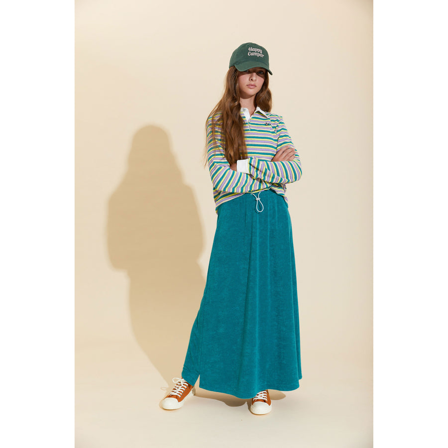 Hey Kid Teal Terry Skirt