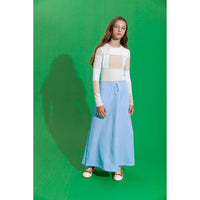 Hey Kid Tan Ribbed Panel Top