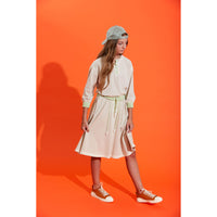 Hey Kid Tan Washed Elastic Cuff Skirt