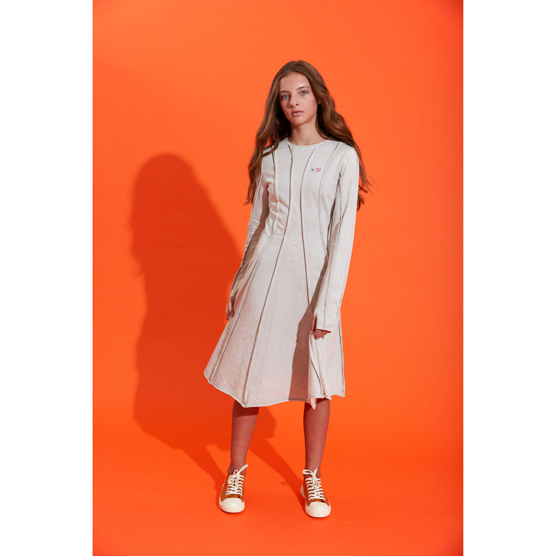 Hey Kid Grey Washed Seam Dress