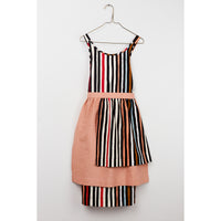 Hilda.Henri Striped Print Apron Dress
