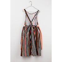 Hilda.Henri Striped Print Apron Dress