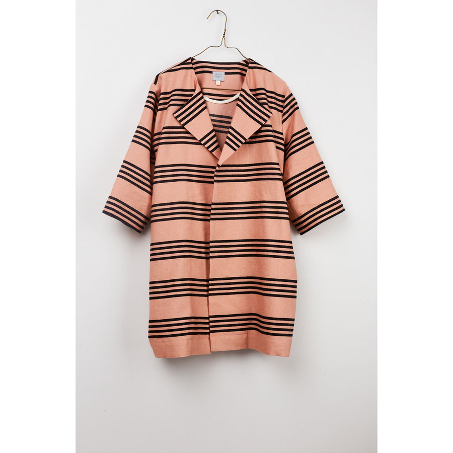 Hilda.Henri Salmon Tea Stripes Alizee Coat