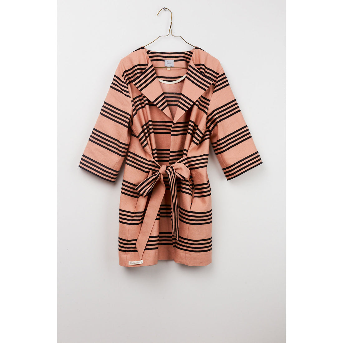 Hilda.Henri Salmon Tea Stripes Alizee Coat