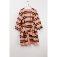 Hilda.Henri Salmon Tea Stripes Alizee Coat