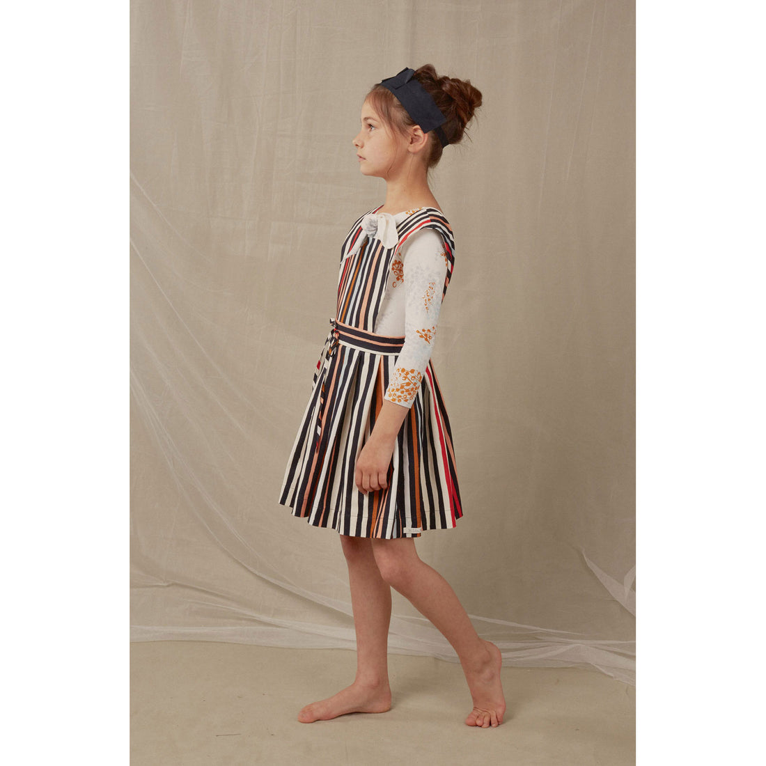 Hilda.Henri Stripes Pinafore Dress