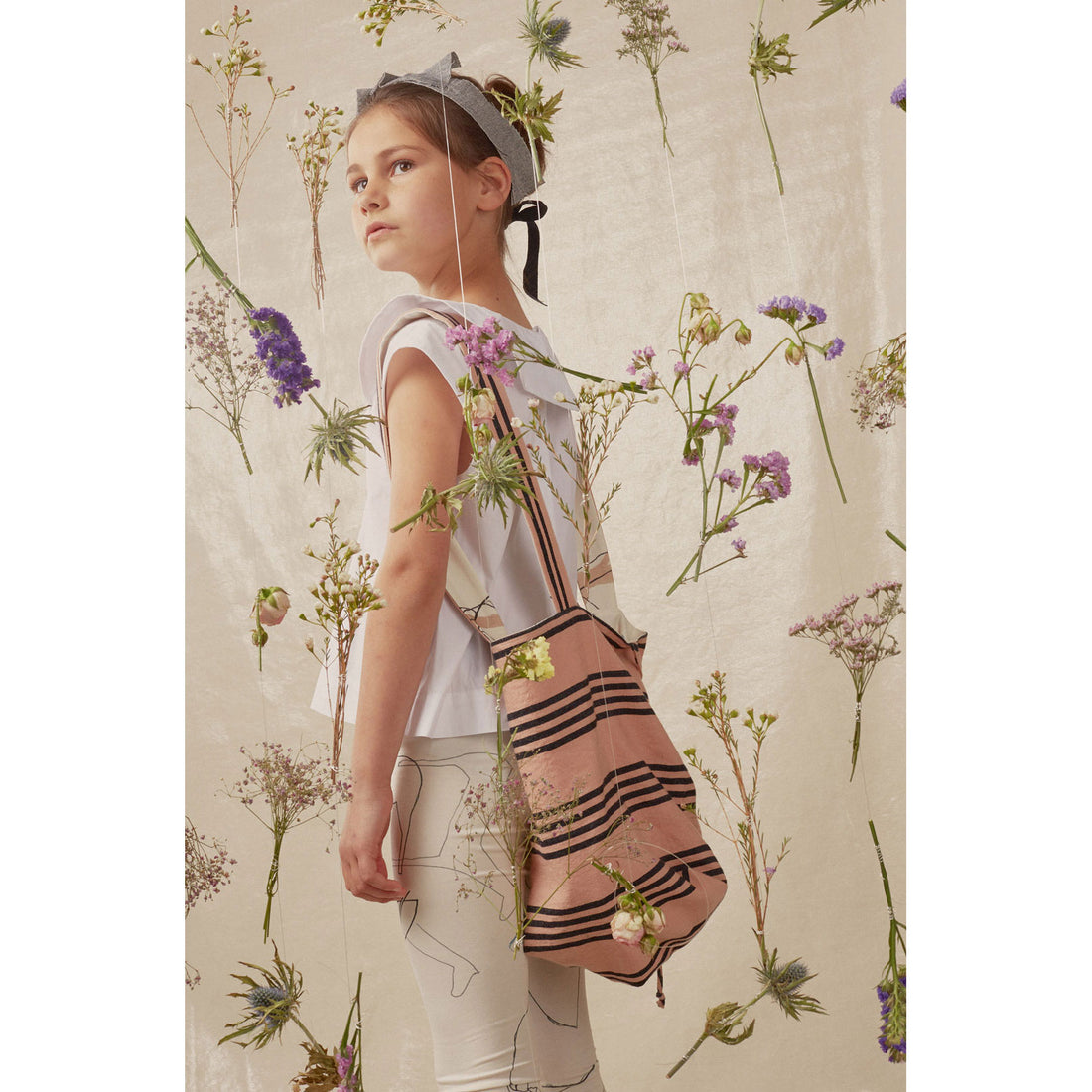 Hilda.Henri Salmon Tea Stripes Bag