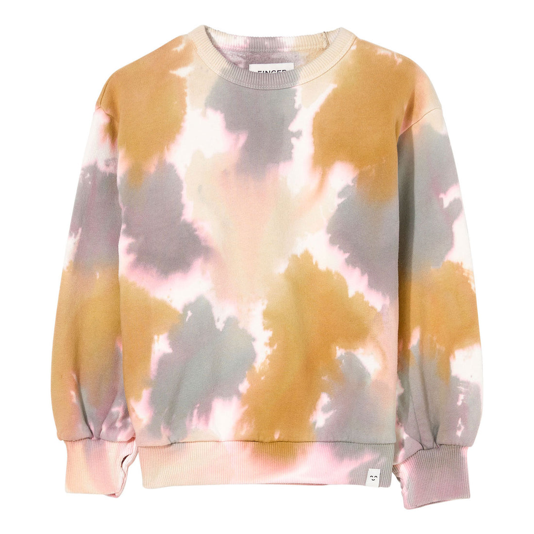 Finger in the Nose Ecru Tie Dye Crew Neck Sweatshirt