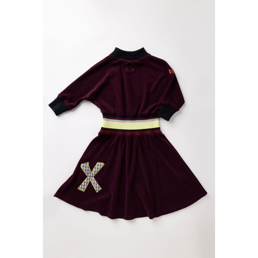Hey Kid Maroon Sweatshirt Dress