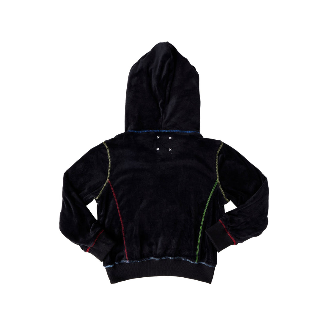 Hey Kid Embroidered Velour Hoodie