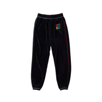Hey Kid Embroidered Velour Pants