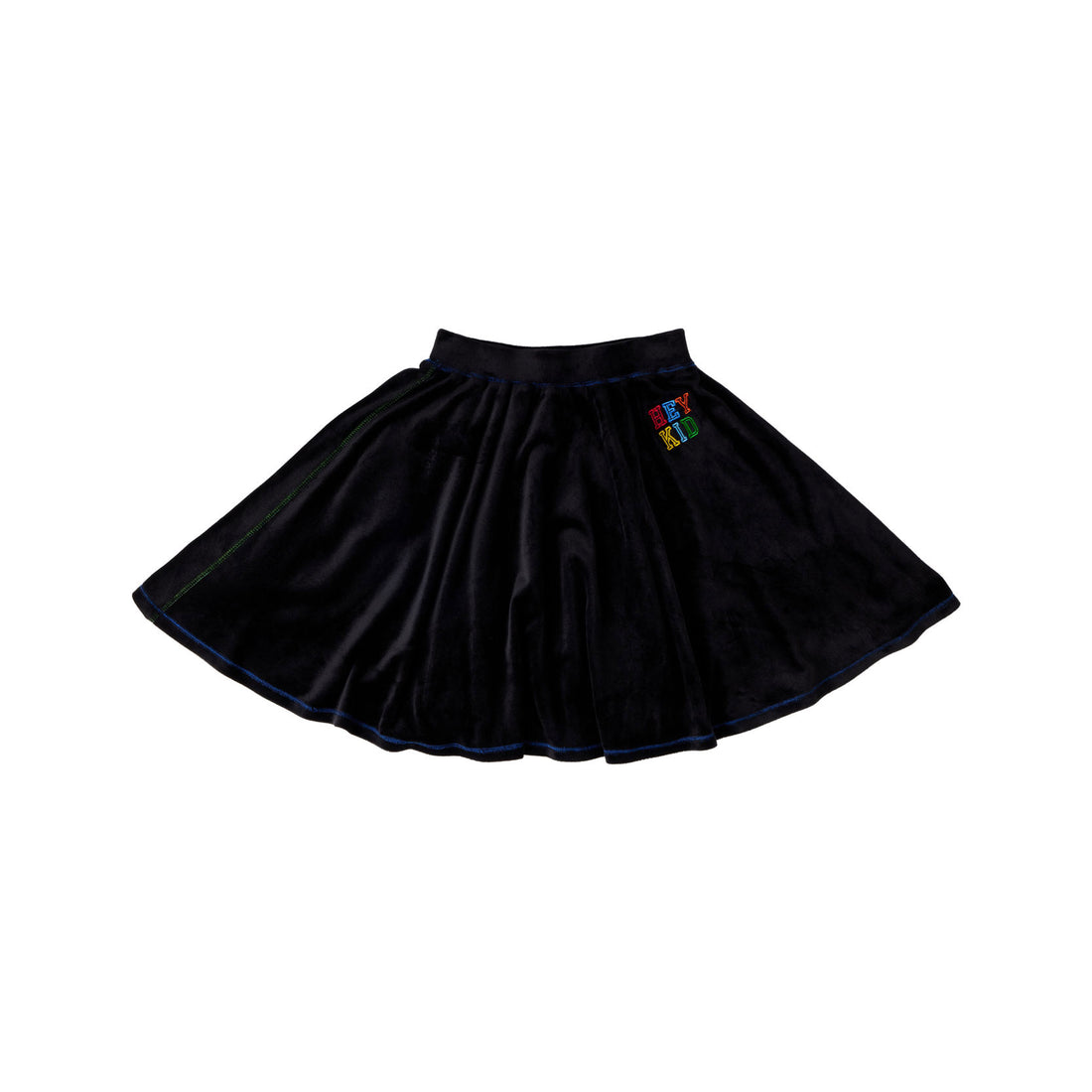 Hey Kid Embroidered Velour Skirt