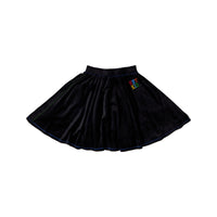 Hey Kid Embroidered Velour Skirt