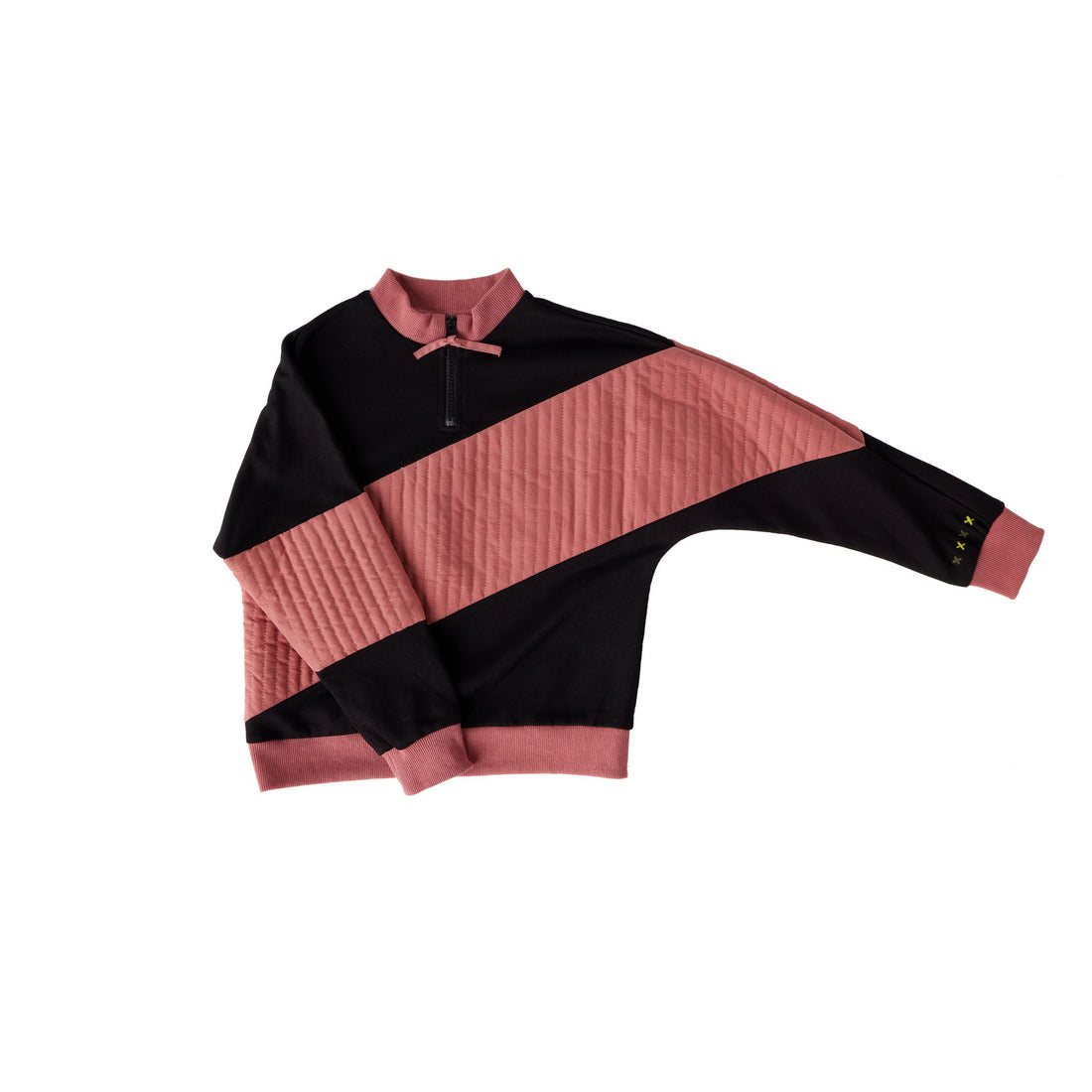 Hey Kid Pink and Black Horizontal Striped Top