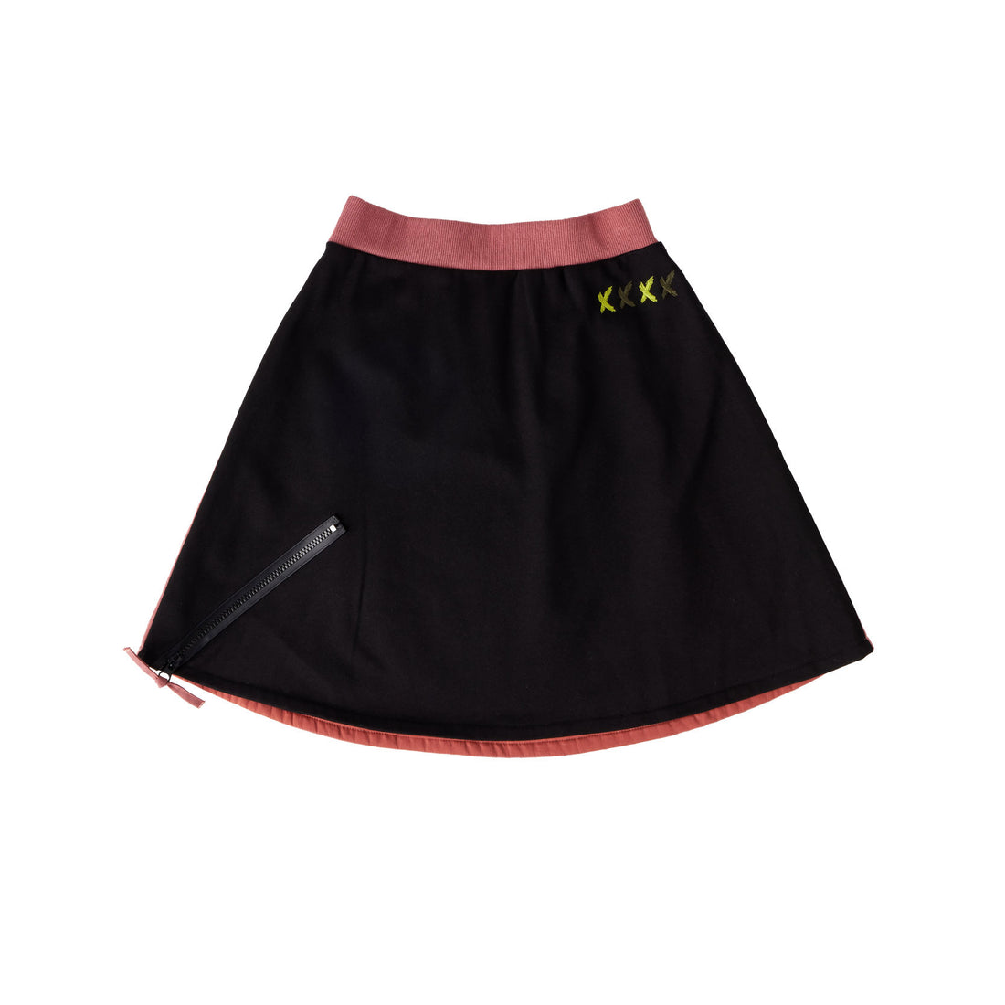 Hey Kid Pink and Black Zipper Skirt