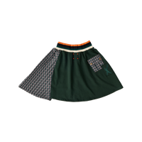 Hey Kid Green and Plaid Pocket Skirt