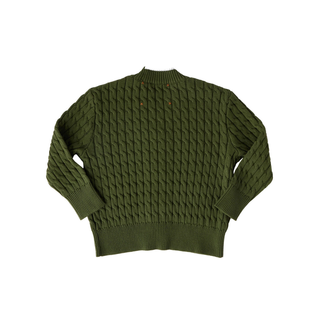 Hey Kid Green Knit Cardigan with Gray Trim Detail