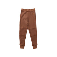 Hey Kid Tan Waffle Knit Paneled Pants