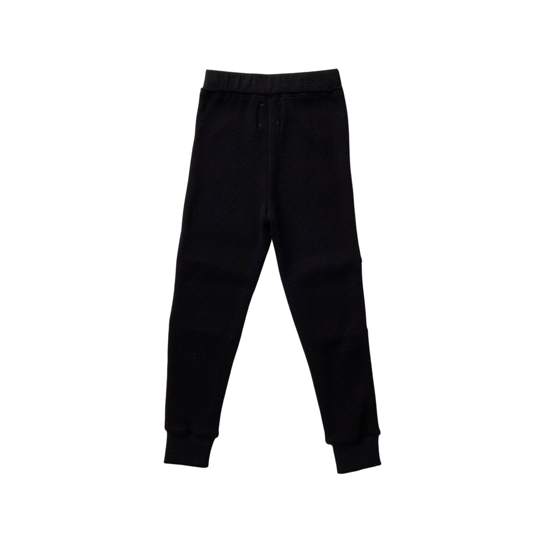 Hey Kid Black Waffle Knit Paneled Pants