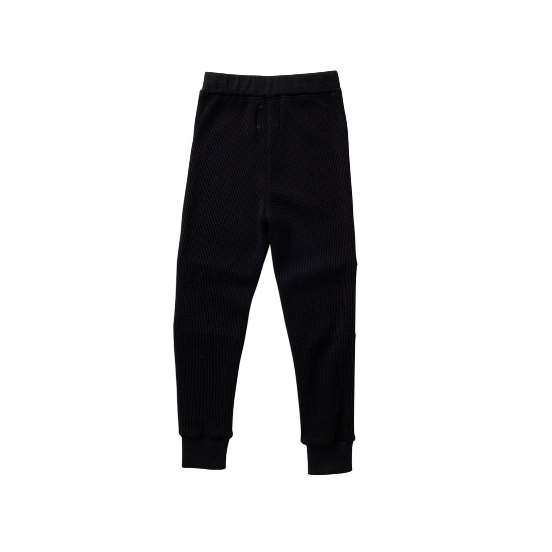 Hey Kid Black Waffle Knit Paneled Pants